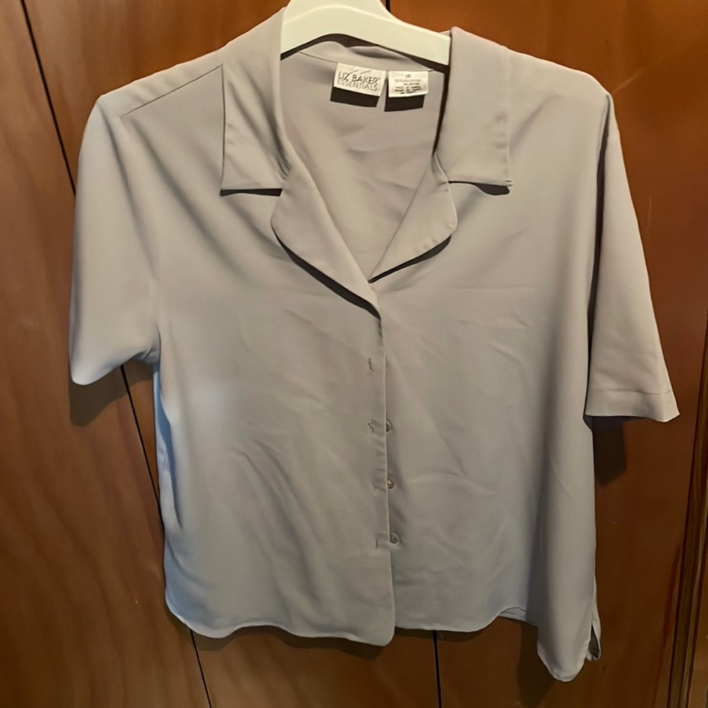 Grey button up